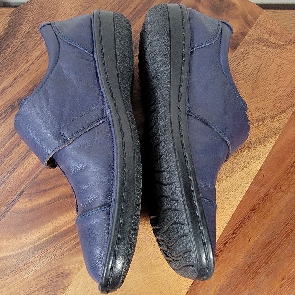 Spring Step Kaminia Blue Leather Shoes Loafers Flats Monk Strap Size 38 - Picture 13 of 17